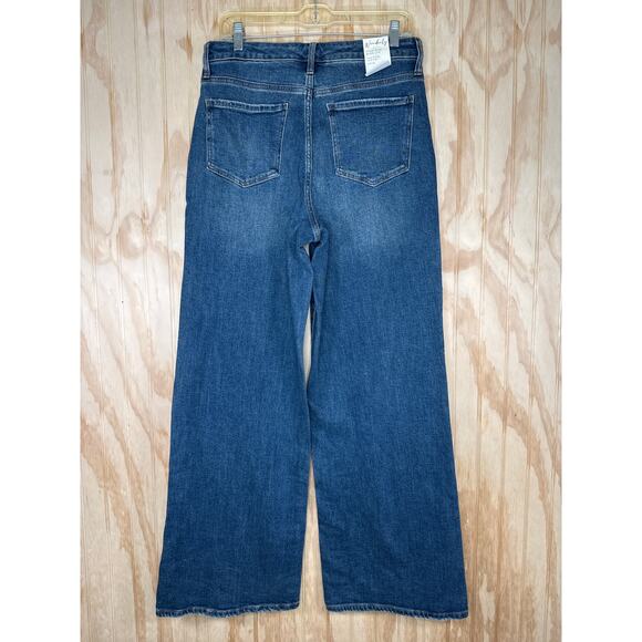 Wonderly Wide Leg Jeans High Rise Stretch Denim Size 8R NWT, Boho, Y2K Revival - Picture 2 of 9